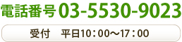 電話番号:03-5530-9023(受付 平日10:00~17:00)